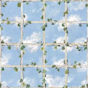 Greenhouse Trellis Dollhouse Wallpaper W-NOV