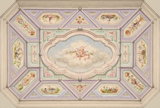 Mural Panel Ceiling-3 Dollhouse Wallpaper W-CP